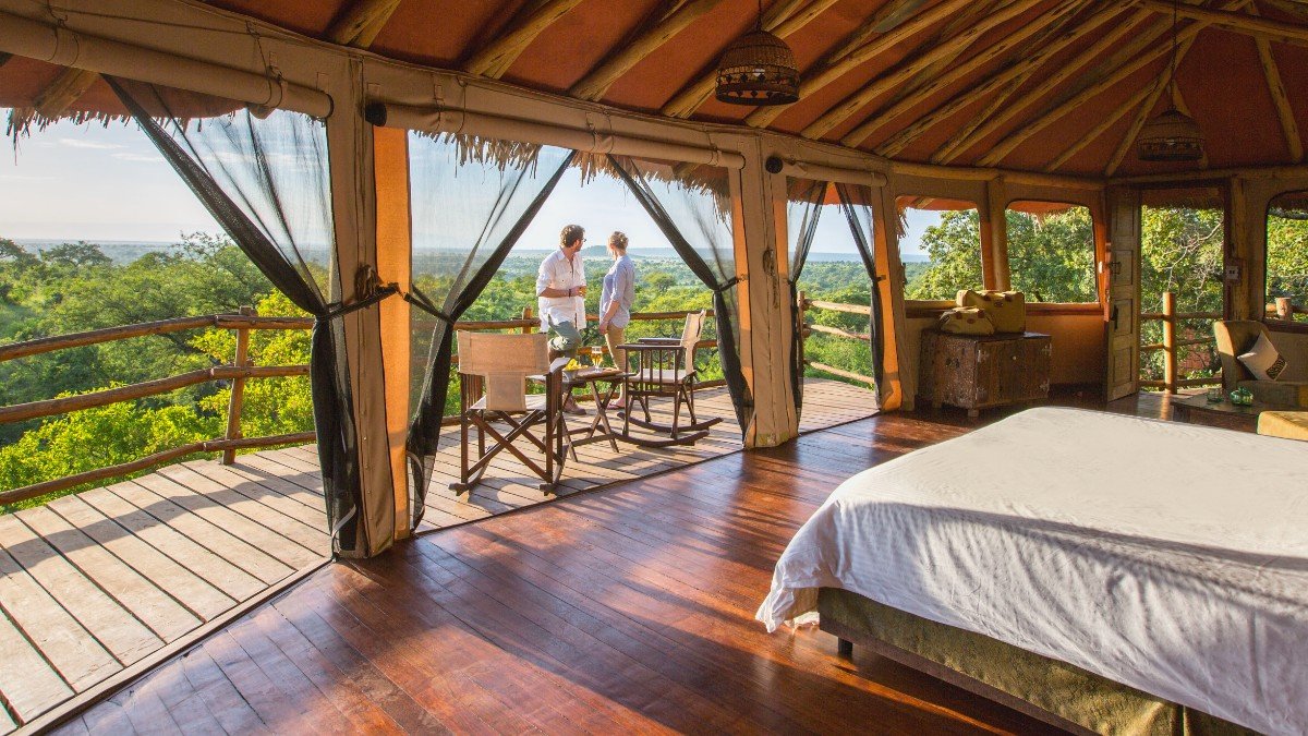Elewana Tarangire Treetops accommodation interior of Treehouse Suite