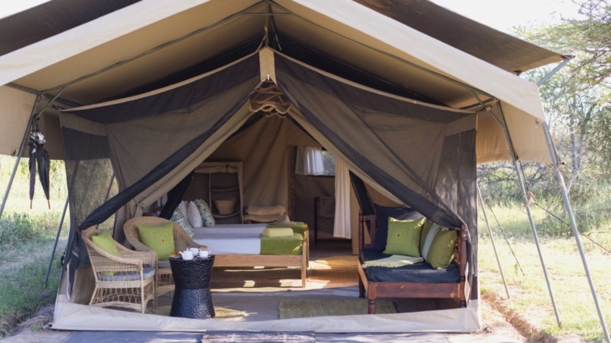 serengeti north wilderness camp twin tent front view min scaled e1749056145802