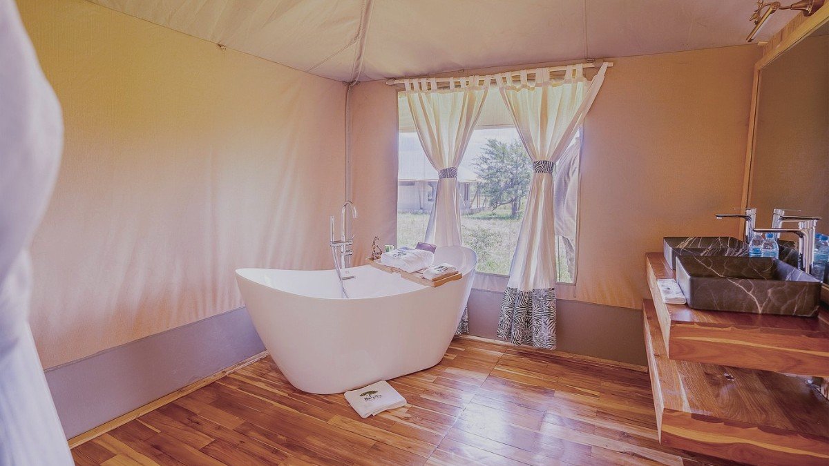bathroom area of the